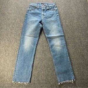 Mother The Tomcat Ankle Fray Blue Jeans Arigato Mr. Roboto Size 27 Fray Ends